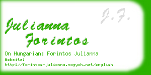 julianna forintos business card